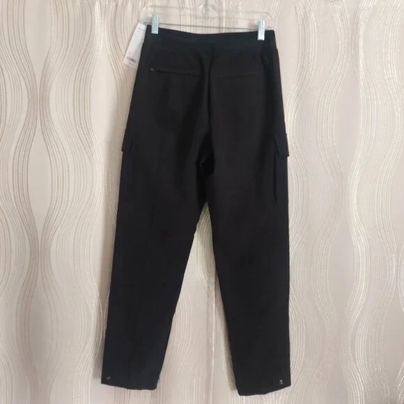 Athleta Cargo Pants 4 Black Endless High Rise Travel Work Wrinkle Free Sporty - Picture 5 of 11